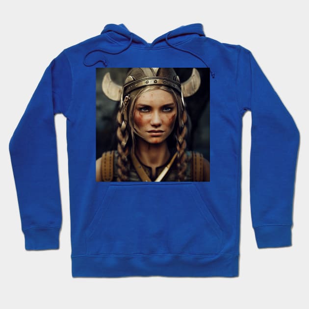 Viking Shield Maiden Hoodie by Grassroots Green